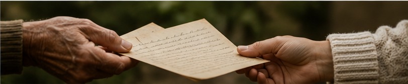 A handwritten family letter passed between generations